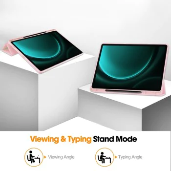 Калъф за Samsung Galaxy Tab S9 Plus / S10 Plus / S9 FE Plus / S10 FE Plus - Flex Trifold - Розов