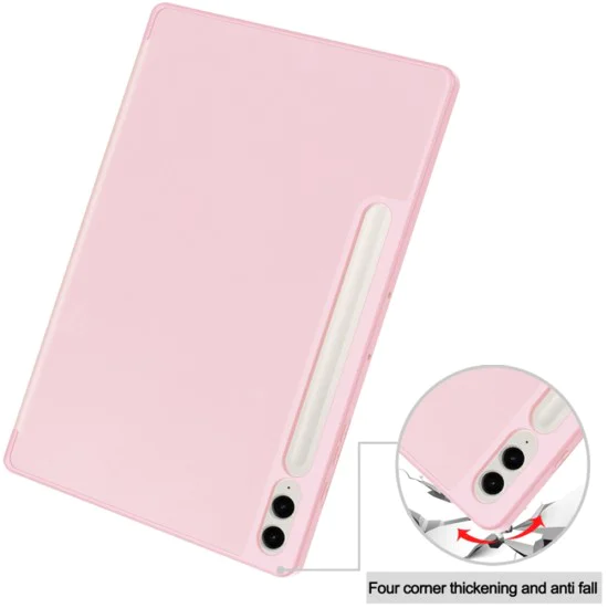 Калъф за Samsung Galaxy Tab S9 Plus / S10 Plus / S9 FE Plus / S10 FE Plus - Flex Trifold - Розов