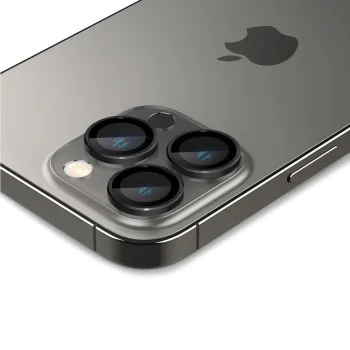 Протектор за камера за iPhone 14 Pro / iPhone 14 Pro Max (комплект 2) - Spigen Glas.tR Optik EZ Fit Pro - Черен