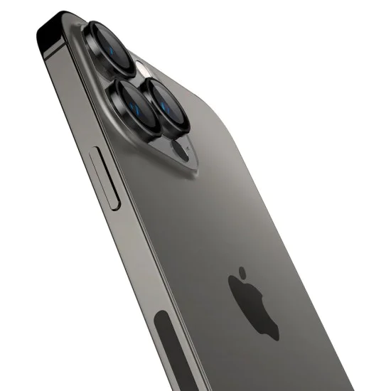 Протектор за камера за iPhone 14 Pro / iPhone 14 Pro Max (комплект 2) - Spigen Glas.tR Optik EZ Fit Pro - Черен