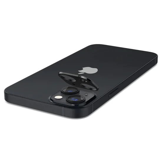 Протектор за камера за iPhone 14 / iPhone 14 Plus - Пълно стъкло за камера - черен