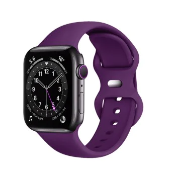 Каишка за Apple Watch 1/2/3/3/4/4/5/5/6/6/7/8/7/8/9/10/10/SE/SE 2 (38/40/41/42 mm ) - Каишка за часовник (W031) - Тъмно лилаво