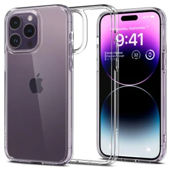Калъф за iPhone 14 Pro Max - Spigen - Ultra Hybrid - Crystal Clear