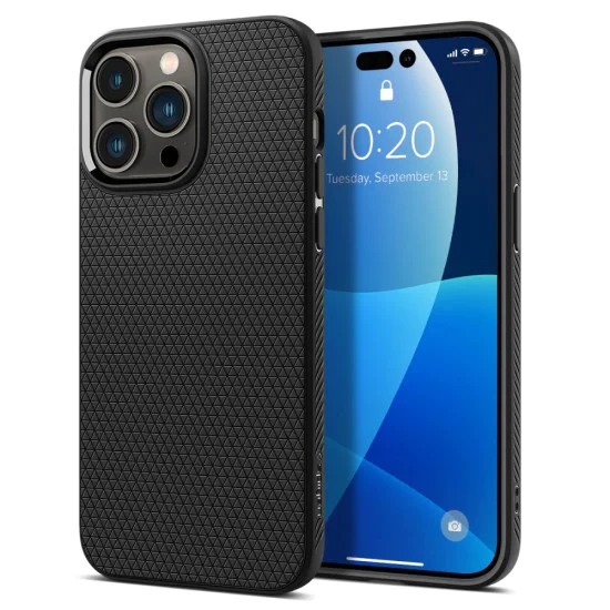 Калъф за iPhone 14 Pro Max - Spigen Liquid Air - Matte Black