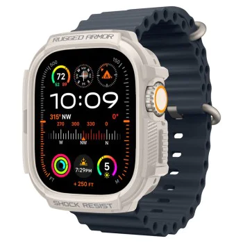 Протектор за Apple Watch Ultra / Ultra 2 - Spigen - Rugged Armor - Dune Beige