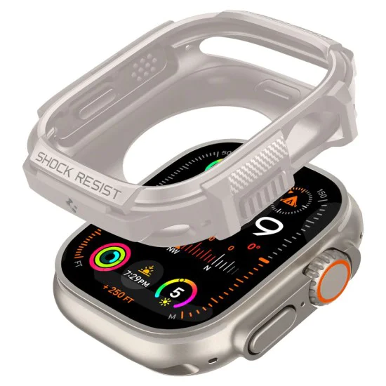 Протектор за Apple Watch Ultra / Ultra 2 - Spigen - Rugged Armor - Dune Beige