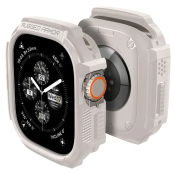 Протектор за Apple Watch Ultra / Ultra 2 - Spigen - Rugged Armor - Dune Beige