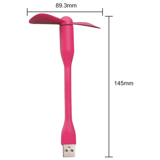 Портативен USB вентилатор, 5V - (TUF1) - розов