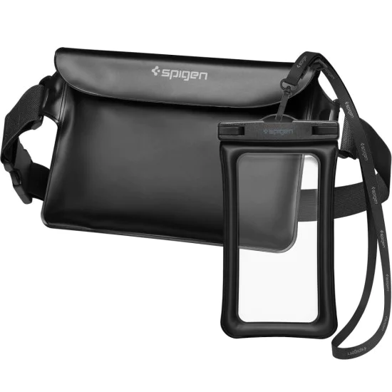 Подводен калъф + чанта - Spigen Waist Bag & Waterproof Case A621 - Черен