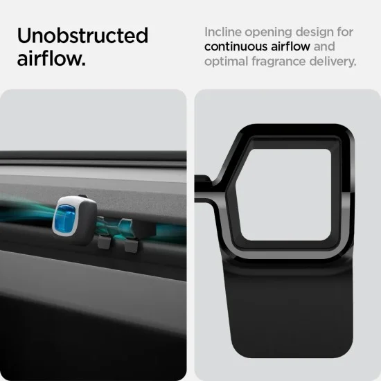 Адаптер за ароматизатор Spigen (2 бр.) Car Air Freshener Adapter (ACP10164) - за Tesla Model 3 Highland / Model Y Juniper, със самозалепваща лента - Черен