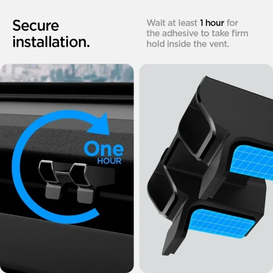 Адаптер за ароматизатор Spigen (2 бр.) Car Air Freshener Adapter (ACP10164) - за Tesla Model 3 Highland / Model Y Juniper, със самозалепваща лента - Черен