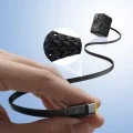 Адаптер за пътуване Baseus EnerCore CG11 (E0307E00) - с прибиращ се Type-C кабел, GaN6, 2x AC, 2x USB, USB-C, 70W - Черен