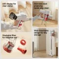Акумулаторна прахосмукачка Deerma VCAD114 (DEM-G40s Max) - със зелена светлина, HEPA, LED, 22.000Pa, 180W, 2200mAh, 0.5L - Бял