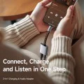 Аудио адаптер Mcdodo (CA-3120) - USB-C към USB-C и DC 3.5mm, PD60W, Premium Sound Quality, Алуминиева сплав/Найлон, 0.1м - Сив
