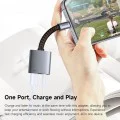 Аудио адаптер Mcdodo (CA-3120) - USB-C към USB-C и DC 3.5mm, PD60W, Premium Sound Quality, Алуминиева сплав/Найлон, 0.1м - Сив