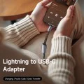 Аудио адаптер Mcdodo (CA-4870) - Lightning към Type-C, 2A, 24W, 480Mbps, OTG, Бързо зареждане, Функция за разговор, 0.1м - Сив
