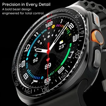 Безел за Samsung Galaxy Watch Ultra 2 - Bezel Tune Diver - Spigen - Неръждаема стомана - Черен
