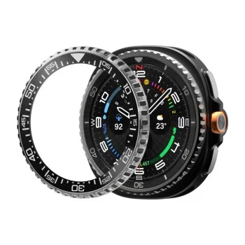 Безел за Samsung Galaxy Watch Ultra 2 - Bezel Tune Diver - Spigen - Неръждаема стомана - Черен