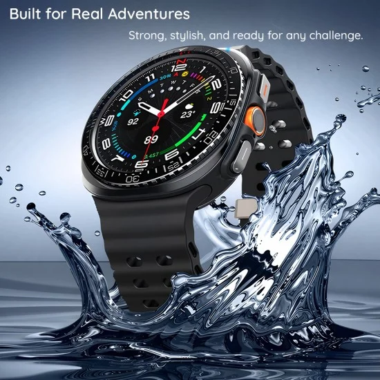 Безел за Samsung Galaxy Watch Ultra 2 - Bezel Tune Diver - Spigen - Неръждаема стомана - Черен