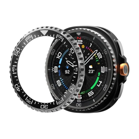 Безел за Samsung Galaxy Watch Ultra 2 - Bezel Tune Diver - Spigen - Неръждаема стомана - Черен