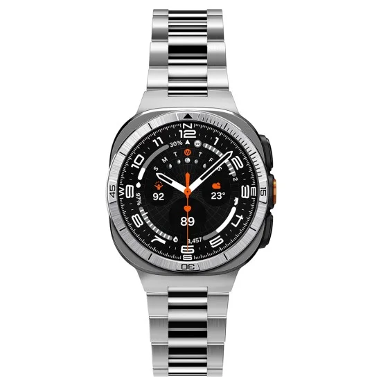 Безел Spigen Bezel Tune Pilot (ACS11616) - Samsung Galaxy Watch Ultra 2, неръждаема стомана - Сребрист