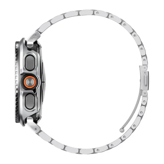 Безел Spigen Bezel Tune Pro Pilot (ACS11618) - Samsung Galaxy Watch Ultra 2, неръждаема стомана - Сребрист