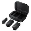 Безжичен брошка микрофон Borofone Lemai (BFK17) (2 броя в комплект) - USB-C, калъф за зареждане, шумопотискане, ненасочен - Черен