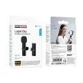Безжичен брошка микрофон Borofone Winner (BFK16) - USB-C, ненасочен, шумопотискане, Plug&Play - Черен