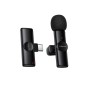 Безжичен брошка микрофон Borofone Winner (BFK16) - USB-C, ненасочен, шумопотискане, Plug&Play - Черен