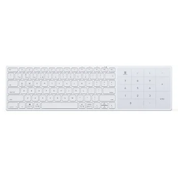 Безжична клавиатура Dux Ducis Keyboard LK Series - Bluetooth 5.0, универсална, USB-C, 500mAh, английска подредба - Бял
