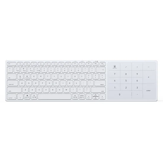 Безжична клавиатура Dux Ducis Keyboard LK Series - Bluetooth 5.0, универсална, USB-C, 500mAh, английска подредба - Бял