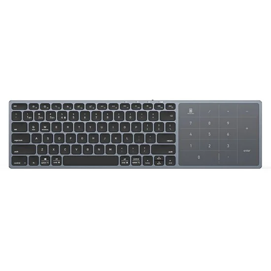 Безжична клавиатура Dux Ducis Keyboard LK Series - Bluetooth 5.0, универсална, USB-C, 500mAh, английска подредба - Черен