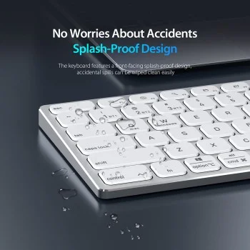 Безжична клавиатура Dux Ducis Keyboard LK Series - Mini, Bluetooth 5.0, универсална, USB-C, 180mAh, английска подредба - Черен