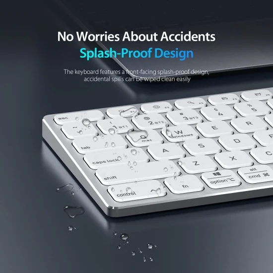 Безжична клавиатура Dux Ducis Keyboard LK Series - Mini, Bluetooth 5.0, универсална, USB-C, 180mAh, английска подредба - Черен