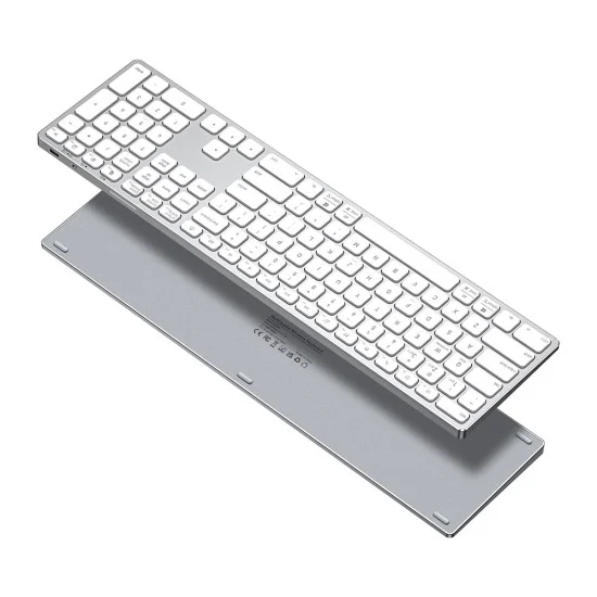 Безжична клавиатура Dux Ducis Keyboard LK Series - Standard, Bluetooth 5.0, универсална, USB-C, 180mAh, английска подредба - Бял