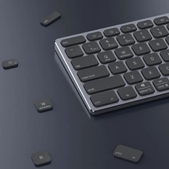 Безжична клавиатура Dux Ducis Keyboard LK Series - Standard, Bluetooth 5.0, универсална, USB-C, 180mAh, английска подредба - Черен