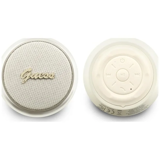 Безжична колонка Guess Speaker Script Metal Logo (GUWSL3PALPLD) - TWS, USB-C, Bluetooth V5.4, 1200mAh, 5W - Златист