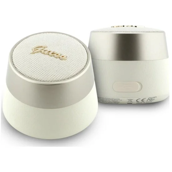 Безжична колонка Guess Speaker Script Metal Logo (GUWSL3PALPLD) - TWS, USB-C, Bluetooth V5.4, 1200mAh, 5W - Златист