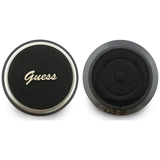 Безжична колонка Guess Speaker Script Metal Logo (GUWSL3PALPLK) - TWS, USB-C, Bluetooth V5.4, 1200mAh, 5W - Черен