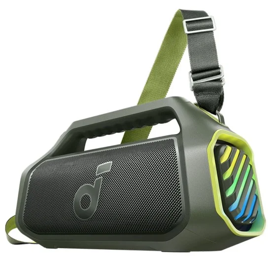Безжична колонка Wireless Speaker SoundCore Boom 2 Plus (A3134062) - Bluetooth 5.3, 140W, BassUp 2.0, IPX7, RGB Светлини - Anker - Зелен