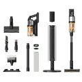 Безжична прахосмукачка Deerma VCES141 (Z50 Combo) - 27000Pa, 600W, 2500mAh, станция за автоматично изпразване, зелена светлина - Черен