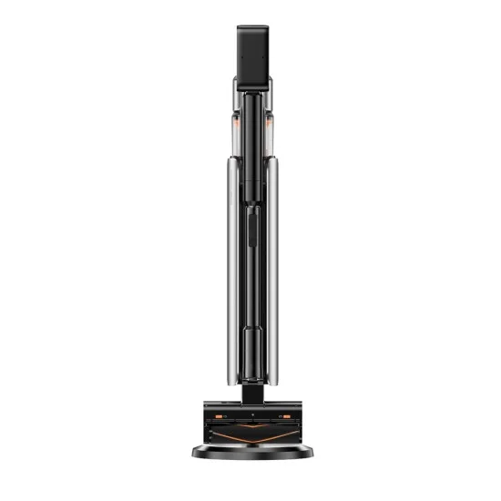Безжична прахосмукачка Deerma VCES141 (Z50 Combo) - 27000Pa, 600W, 2500mAh, станция за автоматично изпразване, зелена светлина - Черен
