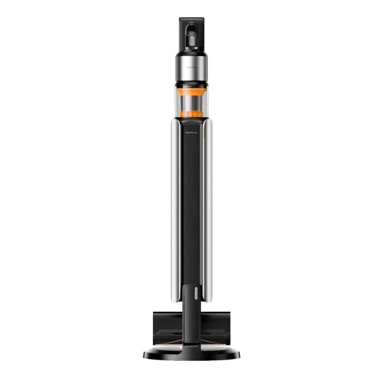 Безжична прахосмукачка Deerma VCES141 (Z50 Combo) - 27000Pa, 600W, 2500mAh, станция за автоматично изпразване, зелена светлина - Черен
