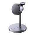 Безжична станция за зареждане Mcdodo Black Swan Series (CH-2460) - магнитна, за iPhone/iWatch/Earbuds, 22.5W, Qi2 - Сива