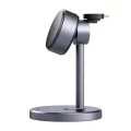 Безжична станция за зареждане Mcdodo Black Swan Series (CH-2460) - магнитна, за iPhone/iWatch/Earbuds, 22.5W, Qi2 - Сива