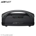 Безжична тонколона Acefast (K11 Pro) - FM, AUX, USB, TWS, Bluetooth 6.0, EQ звук, RGB осветление, 102W, 3000mAh, IPX5 - Черна