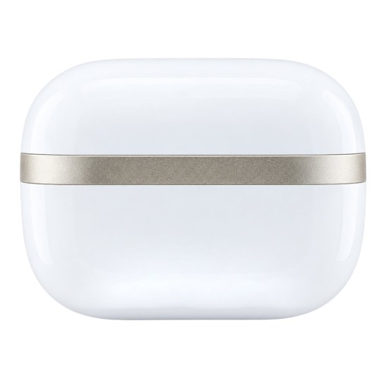 Безжични Bluetooth слушалки тип тапи Glossy Gold Line Printed Classic Logo (GUTWSN2HGGSH), TWS, микрофон - Guess - Бял
