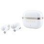 Безжични Bluetooth слушалки тип тапи Glossy Gold Line Printed Classic Logo (GUTWSN2HGGSH), TWS, микрофон - Guess - Бял