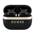 Безжични Bluetooth слушалки тип тапи Glossy Gold Line Printed Classic Logo (GUTWSN2HGGSK), TWS, микрофон - Guess - Черен