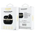Безжични Bluetooth слушалки тип тапи Glossy Gold Line Printed Classic Logo (GUTWSN2HGGSK), TWS, микрофон - Guess - Черен
